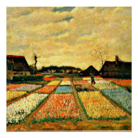 Flower Beds in Holland, fine art painting