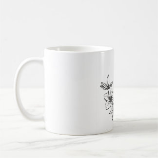 Flower bee ceramic mug 