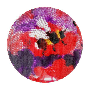 Flower Bee Floral Art Cutting Board