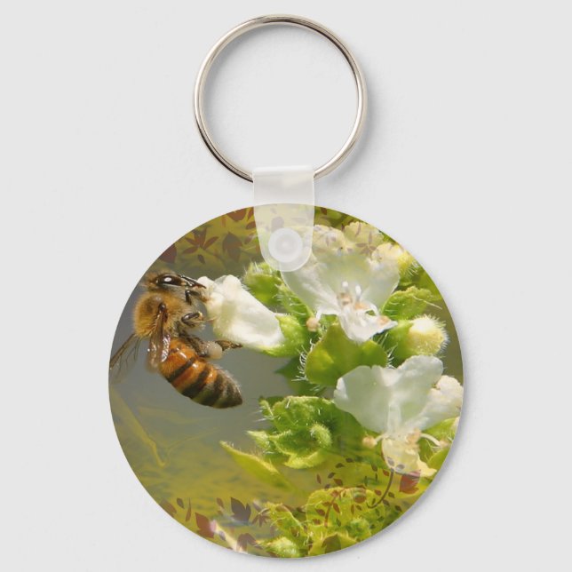 Flower Bee Key Ring (Front)