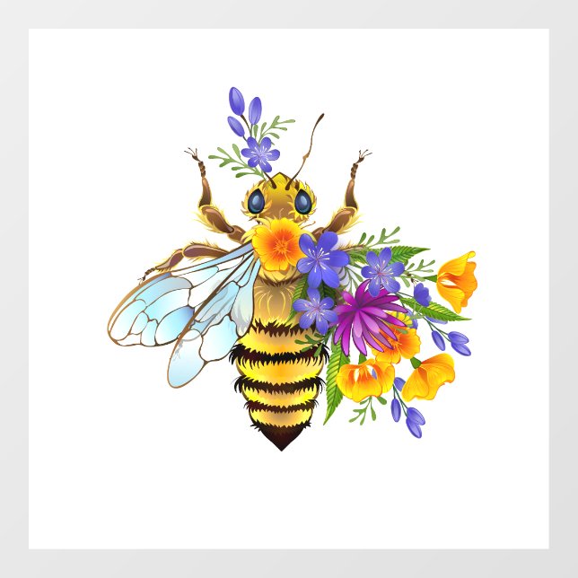 Flower bee with wild plants (Sheet)