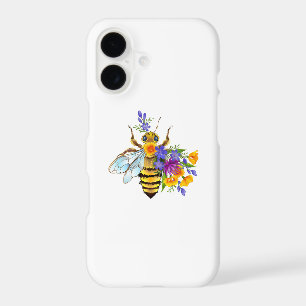 Flower bee with wild plants