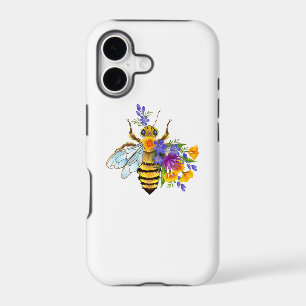 Flower bee with wild plants