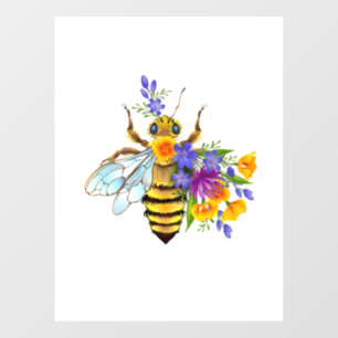 Flower bee with wild plants