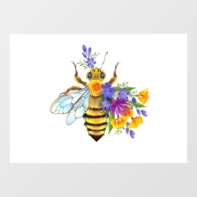 Flower bee with wild plants (Sheet)
