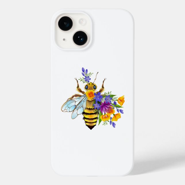 Flower bee with wild plants Case-Mate iPhone case (Back)