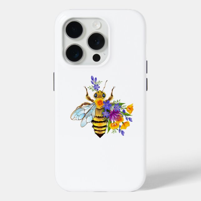 Flower bee with wild plants Case-Mate iPhone case (Back)
