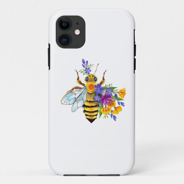 Flower bee with wild plants Case-Mate iPhone case (Back)