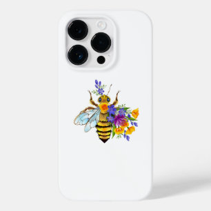 Flower bee with wild plants Case-Mate iPhone 14 pro case