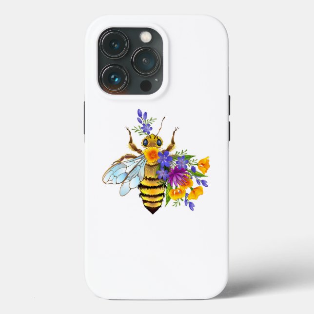 Flower bee with wild plants Case-Mate iPhone case (Back)