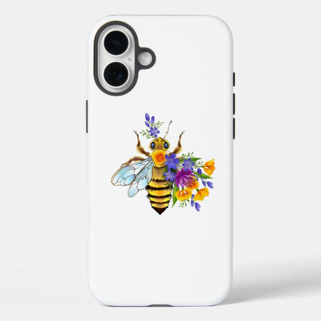 Flower bee with wild plants Case-Mate iPhone case (Back)