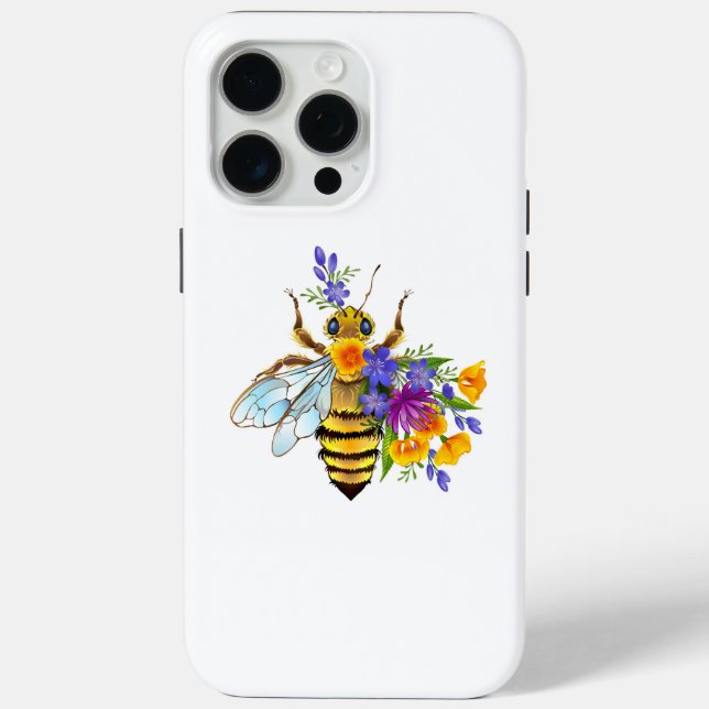 Flower bee with wild plants Case-Mate iPhone case (Back)
