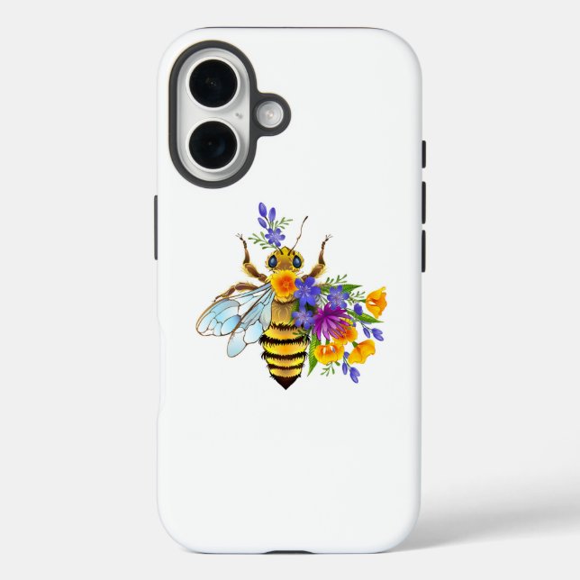 Flower bee with wild plants Case-Mate iPhone case (Back)