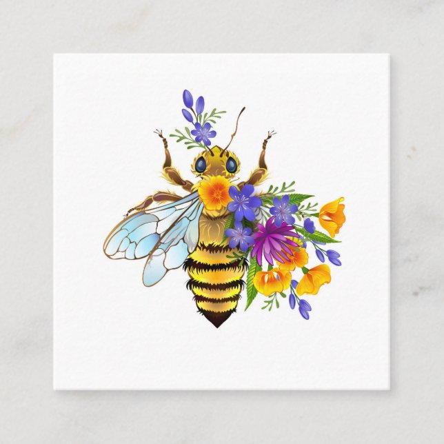 Flower bee with wild plants discount card (Front)