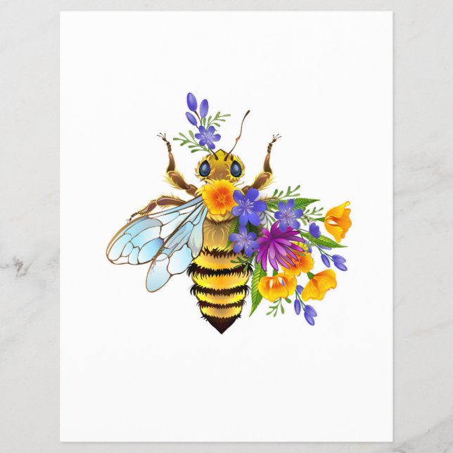 Flower bee with wild plants flyer (Front)