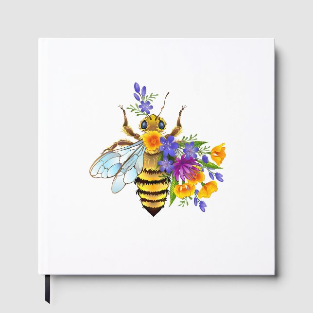 Flower bee with wild plants guest book (Front)