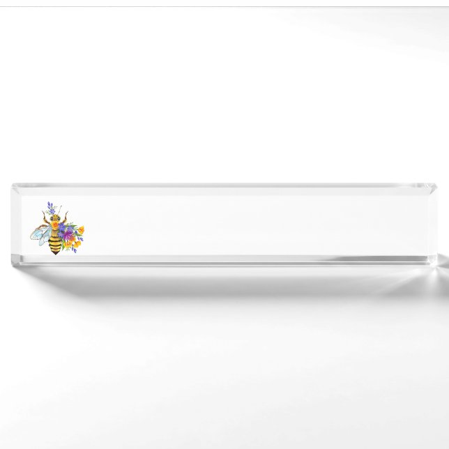 Flower bee with wild plants nameplate (Front)