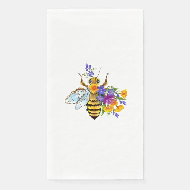 Flower bee with wild plants napkin (Front)