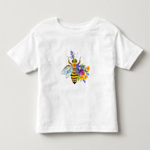 Flower bee with wild plants toddler T-Shirt
