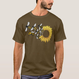 Flower Bees Sunflower Premium T-Shirt