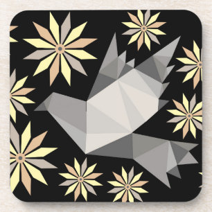 FLOWER BIRD  BEVERAGE COASTER