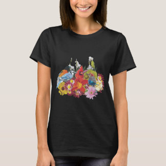 flower/bird medley tee shirt