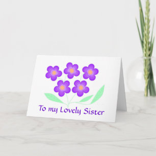 Flower Birthday Card Sister.