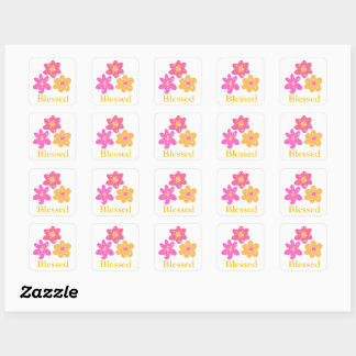 Flower Blessed Pinks Yellow_Fun Stickers