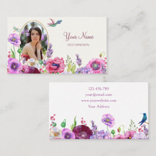 Flower bloom photo profile business card