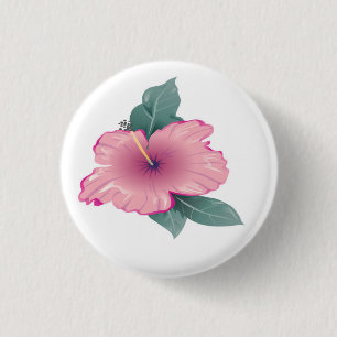 Flower blossom 3 cm round badge