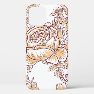 Flower blossom. Abstract elegance seamless pattern iPhone 12 Case