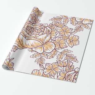 Flower blossom. Abstract elegance seamless pattern Wrapping Paper