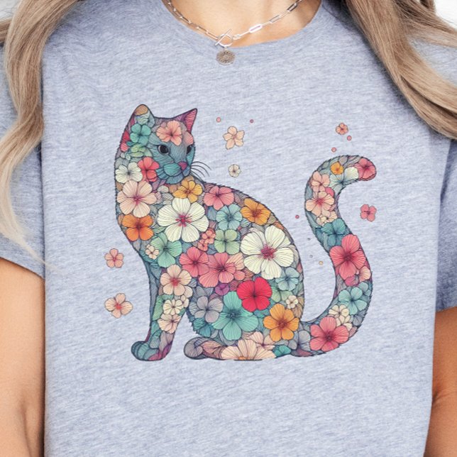 Flower Blossom Cat, Flowers and Cat, Flowers, Cat T-Shirt (Creator Uploaded)