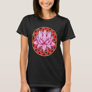 Flower Blossom Mandala Yoga Pilates Colorful Lotus T-Shirt