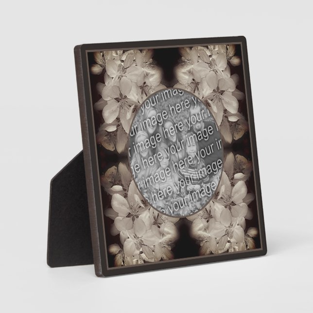 Flower Blossoms Abstract Add Your Photo Plaque (Front)