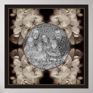 Flower Blossoms Abstract Add Your Photo Poster