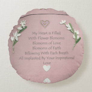 Flower Blossoms Round Cushion