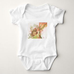 Flower Blossoms Vines Love Destiny Art Digital Baby Bodysuit