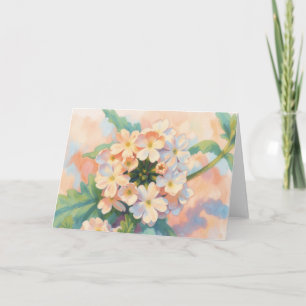 Flower Blossoms Watercolor Art Note Card
