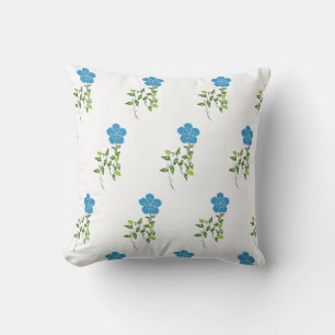 flower blue vines  cushion