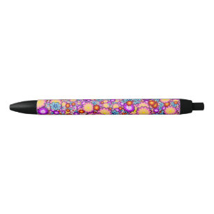 flower bomb1 black ink pen
