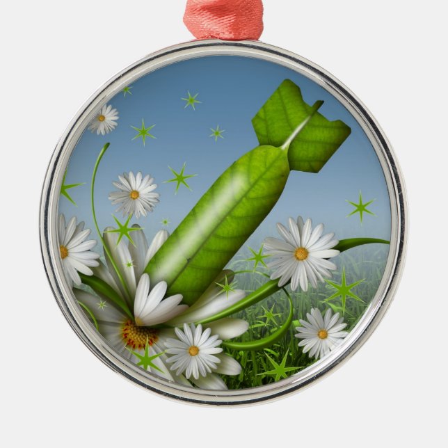 Flower Bomb Metal Tree Decoration (Front)