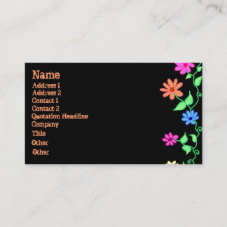 Flower Border Business Card