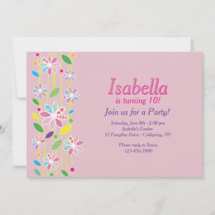 Flower Border Invitation
