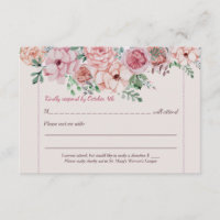 Flower Borders RSVP Card