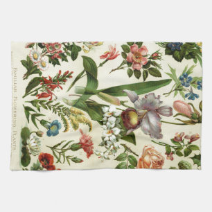 Flower Botanicals Tea Towel