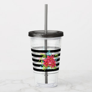 Flower bouquet acrylic tumbler