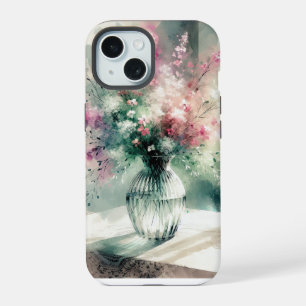 Flower Bouquet Alcohol Ink iPhone 15 Case
