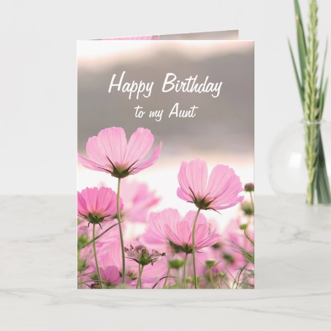  Flower Bouquet Aunt Birthday Christian Card (Front)