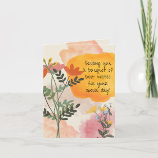 Flower Bouquet Birthday Card